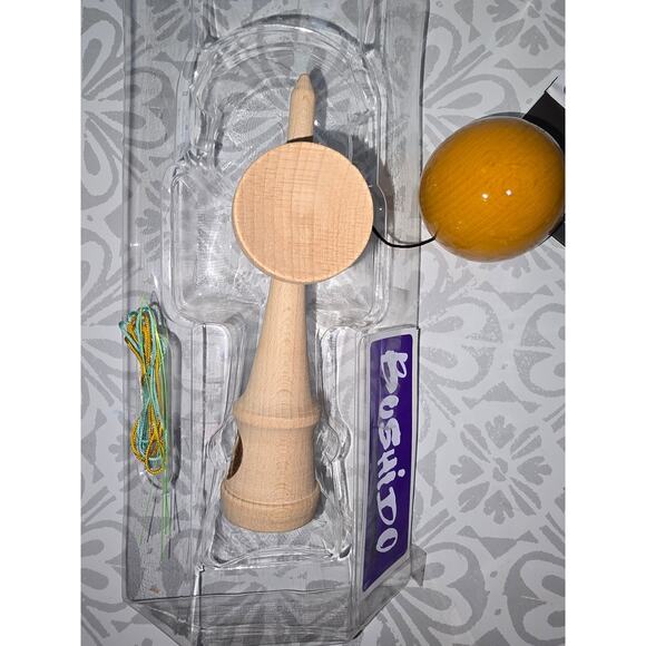 New Open Box -Bushido Kendama “Ultimate” Skill Toy – Beechwood Ken + Yellow Tama - Picture 11 of 16